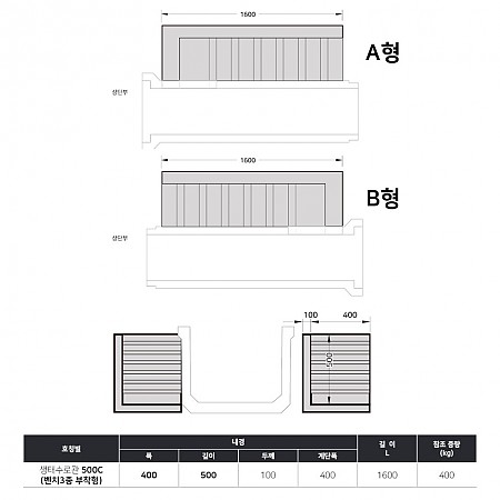 400*500*1600*100 (500C)_벤치3종 부착형