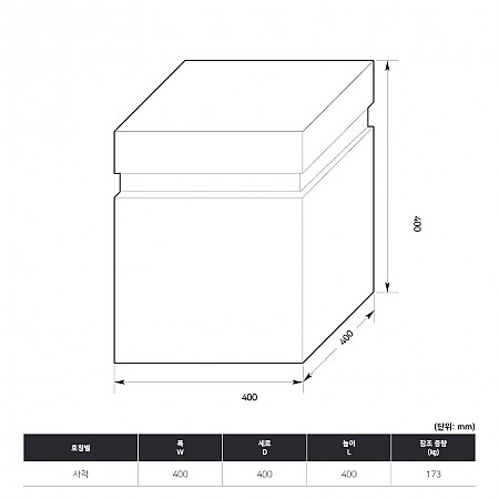 사각 400*400*400